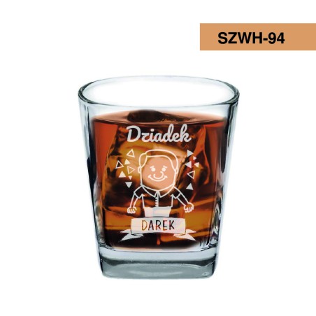 Szklanka do Whisky - Prezent dla Dziadków - 5 wzorów